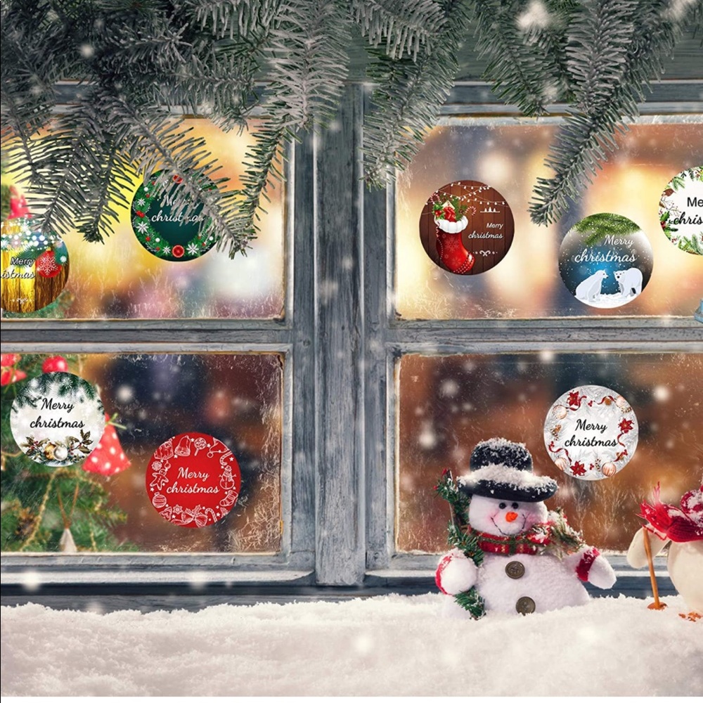 🆕🎅🏽 100 Christmas Label Stickers - Picture 4 of 7